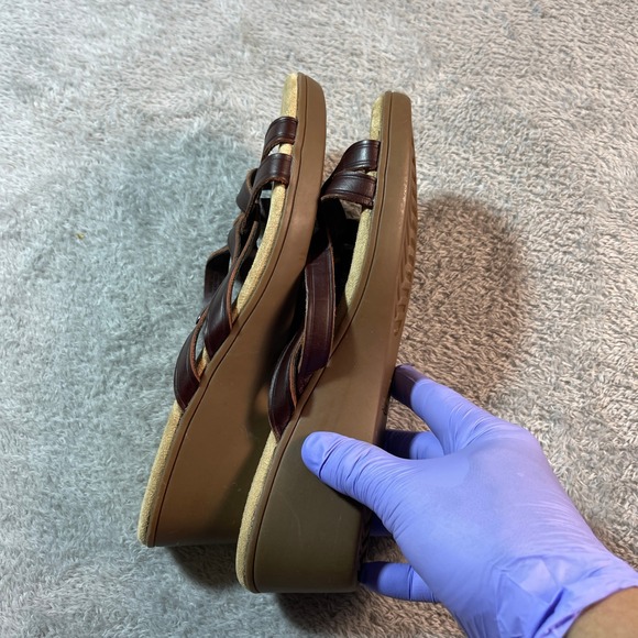 G.H. Bass Sunjuns Sheila Leather Strappy Slide Sandals Wide Width Comfort 9W - Picture 3 of 9